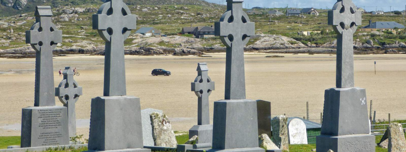Omey Island at low tide in Connemara