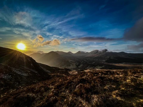 Wanderung auf den Diamond Hill im Connemara Nationalpark, Irland Wanderung auf den Diamond Hill im Connemara Nationalpark, Irland